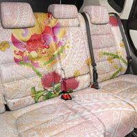 Japanese and Hawaiian Culture Fusion Back Car Seat Cover Irezumi with Turtles and Lei Kakau Pattern Sunset Vibe LT03 - Polynesian Pride
