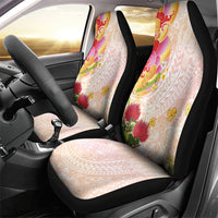 Japanese and Hawaiian Culture Fusion Car Seat Cover Irezumi with Turtles and Lei Kakau Pattern Sunset Vibe LT03 - Polynesian Pride
