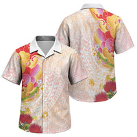 Japanese and Hawaiian Culture Fusion Family Matching Summer Maxi Dress and Hawaiian Shirt Irezumi with Turtles and Lei Kakau Pattern Sunset Vibe LT03 Son's Shirt Multicolor - Polynesian Pride