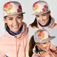Japanese and Hawaiian Culture Fusion Mesh Trucker Cap Irezumi with Turtles and Lei Kakau Pattern Sunset Vibe LT03 - Polynesian Pride