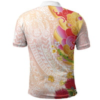 Japanese and Hawaiian Culture Fusion Polo Shirt Irezumi with Turtles and Lei Kakau Pattern Sunset Vibe LT03 - Polynesian Pride