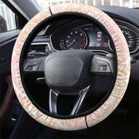 Japanese and Hawaiian Culture Fusion Steering Wheel Cover Irezumi with Turtles and Lei Kakau Pattern Sunset Vibe LT03 - Polynesian Pride
