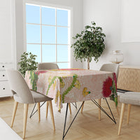 Japanese and Hawaiian Culture Fusion Tablecloth Irezumi with Turtles and Lei Kakau Pattern Sunset Vibe LT03 - Polynesian Pride