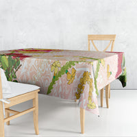 Japanese and Hawaiian Culture Fusion Tablecloth Irezumi with Turtles and Lei Kakau Pattern Sunset Vibe LT03 - Polynesian Pride