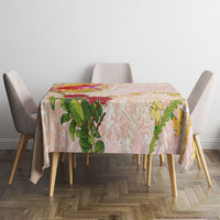 Japanese and Hawaiian Culture Fusion Tablecloth Irezumi with Turtles and Lei Kakau Pattern Sunset Vibe LT03 - Polynesian Pride