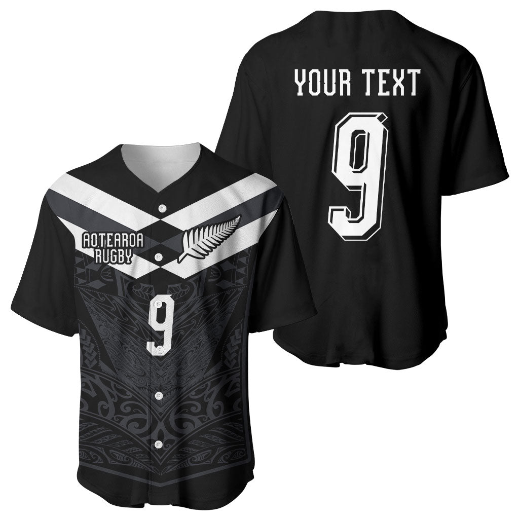 Aotearoa Rugby Custom Baseball Jersey Maori Tribal Motifs Stripes-Sporty Style LT03 - Polynesian Pride