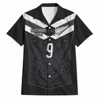 Aotearoa Rugby Custom Hawaiian Shirt Maori Tribal Motifs Stripes-Sporty Style LT03 Black - Polynesian Pride