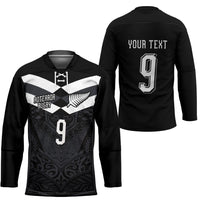 Aotearoa Rugby Custom Hockey Jersey Maori Tribal Motifs Stripes-Sporty Style LT03 - Polynesian Pride