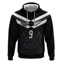 Aotearoa Rugby Custom Hoodie Maori Tribal Motifs Stripes-Sporty Style LT03 Pullover Hoodie Black - Polynesian Pride