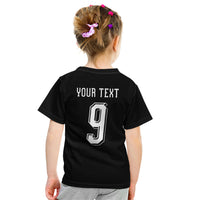 Aotearoa Rugby Custom Kid T Shirt Maori Tribal Motifs Stripes-Sporty Style LT03 - Polynesian Pride