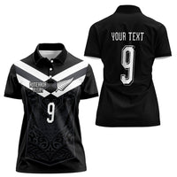 Aotearoa Rugby Custom Women Polo Shirt Maori Tribal Motifs Stripes-Sporty Style LT03 - Polynesian Pride