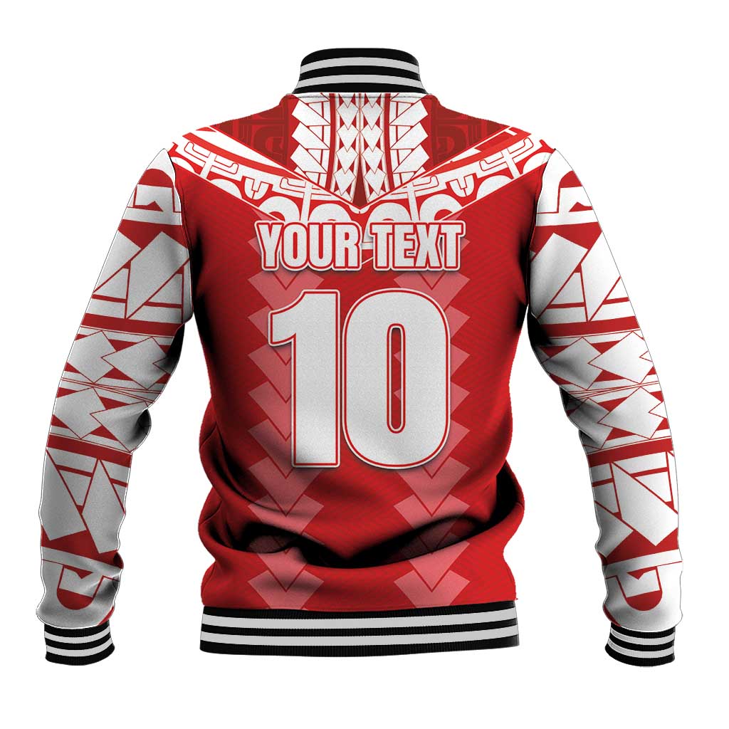 Custom Tahiti Football Polynesian Pattern Baseball Jacket