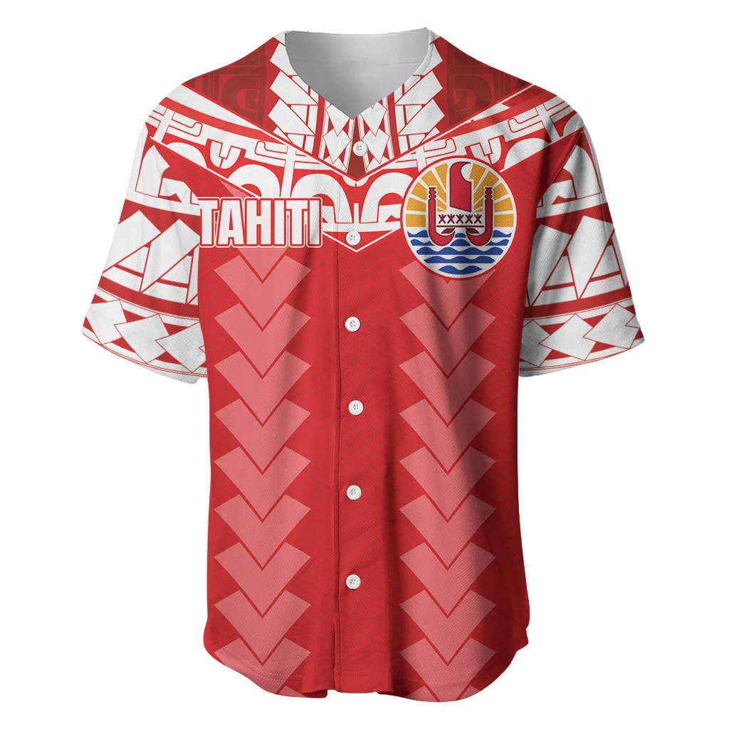 Custom Tahiti Football Polynesian Pattern Baseball Jersey