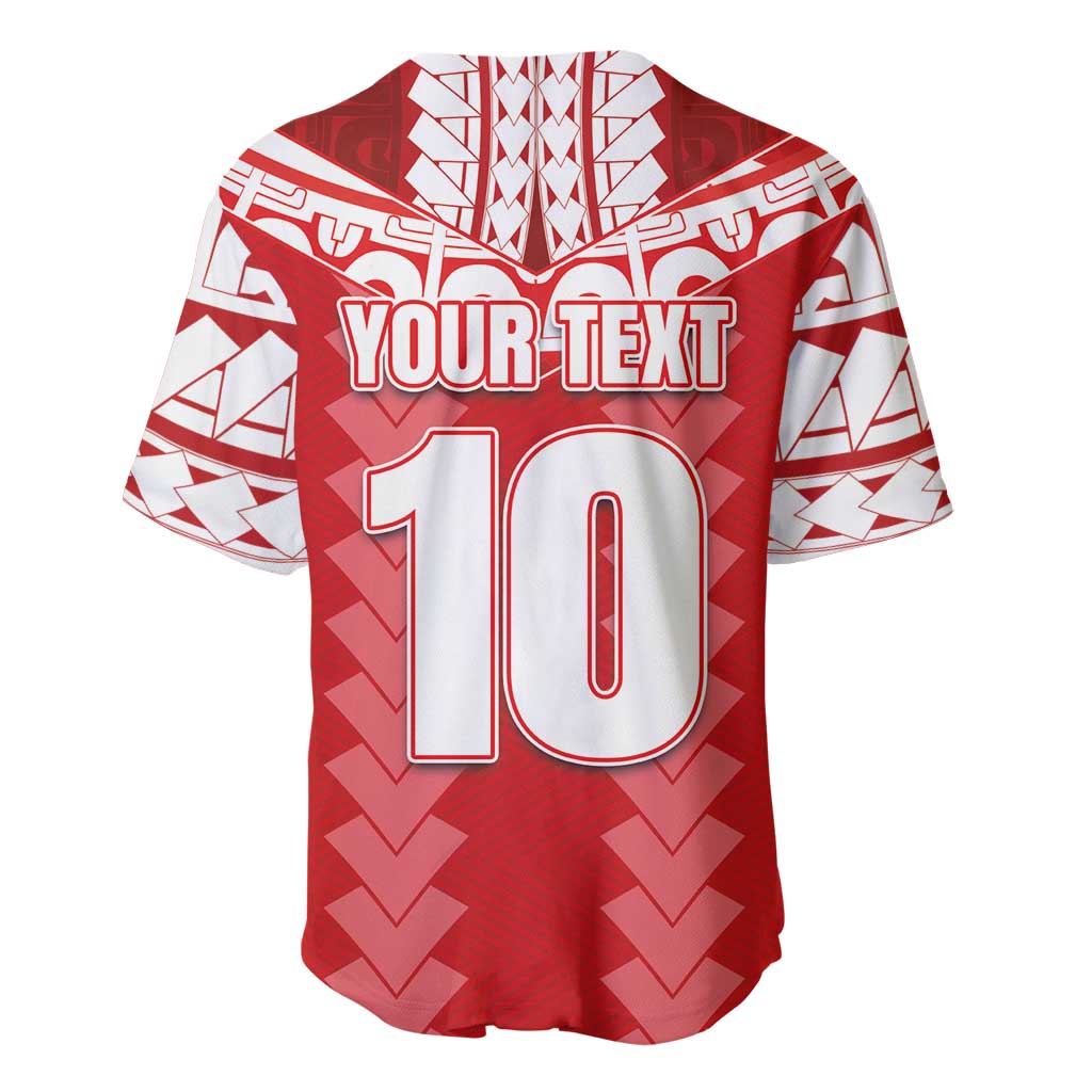 Custom Tahiti Football Polynesian Pattern Baseball Jersey