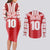 Custom Tahiti Football Polynesian Pattern Couples Matching Long Sleeve Bodycon Dress and Long Sleeve Button Shirt