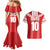 Custom Tahiti Football Polynesian Pattern Couples Matching Mermaid Dress and Hawaiian Shirt