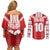 Custom Tahiti Football Polynesian Pattern Couples Matching Off Shoulder Short Dress and Long Sleeve Button Shirt