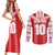 Custom Tahiti Football Polynesian Pattern Couples Matching Short Sleeve Bodycon Dress and Long Sleeve Button Shirt