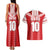 Custom Tahiti Football Polynesian Pattern Couples Matching Tank Maxi Dress and Hawaiian Shirt