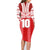 Custom Tahiti Football Polynesian Pattern Family Matching Long Sleeve Bodycon Dress and Hawaiian Shirt