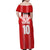 Custom Tahiti Football Polynesian Pattern Family Matching Off Shoulder Maxi Dress and Hawaiian Shirt