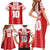 Custom Tahiti Football Polynesian Pattern Family Matching Short Sleeve Bodycon Dress and Hawaiian Shirt