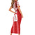 Custom Tahiti Football Polynesian Pattern Family Matching Short Sleeve Bodycon Dress and Hawaiian Shirt