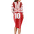 Custom Tahiti Football Polynesian Pattern Long Sleeve Bodycon Dress