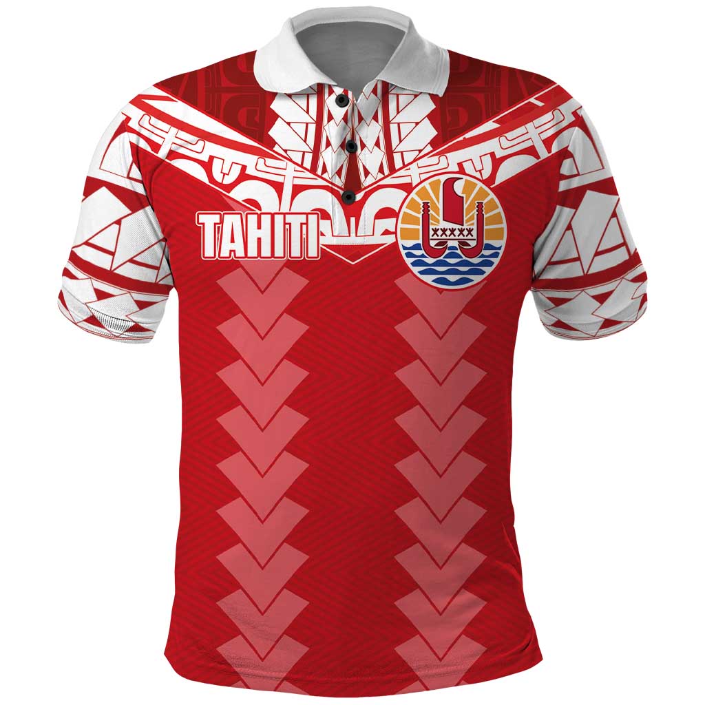 Custom Tahiti Football Polynesian Pattern Polo Shirt