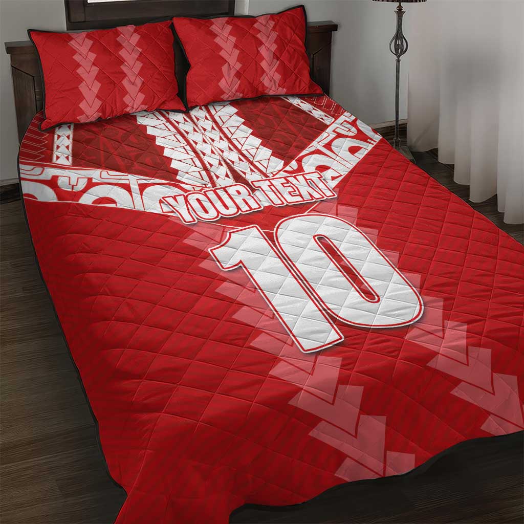 Custom Tahiti Football Polynesian Pattern Quilt Bed Set