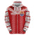 Custom Tahiti Football Polynesian Pattern Zip Hoodie