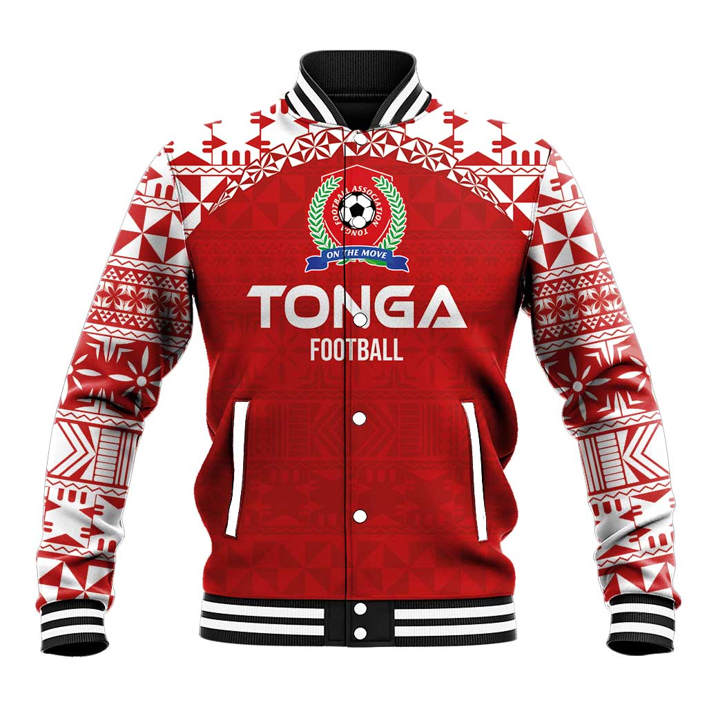 Custom Tonga Football Ngatu Tribal Tattoo Baseball Jacket