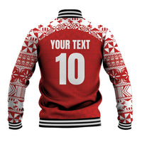 Custom Tonga Football Ngatu Tribal Tattoo Baseball Jacket LT03 - Polynesian Pride