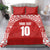 Custom Tonga Football Ngatu Tribal Tattoo Bedding Set