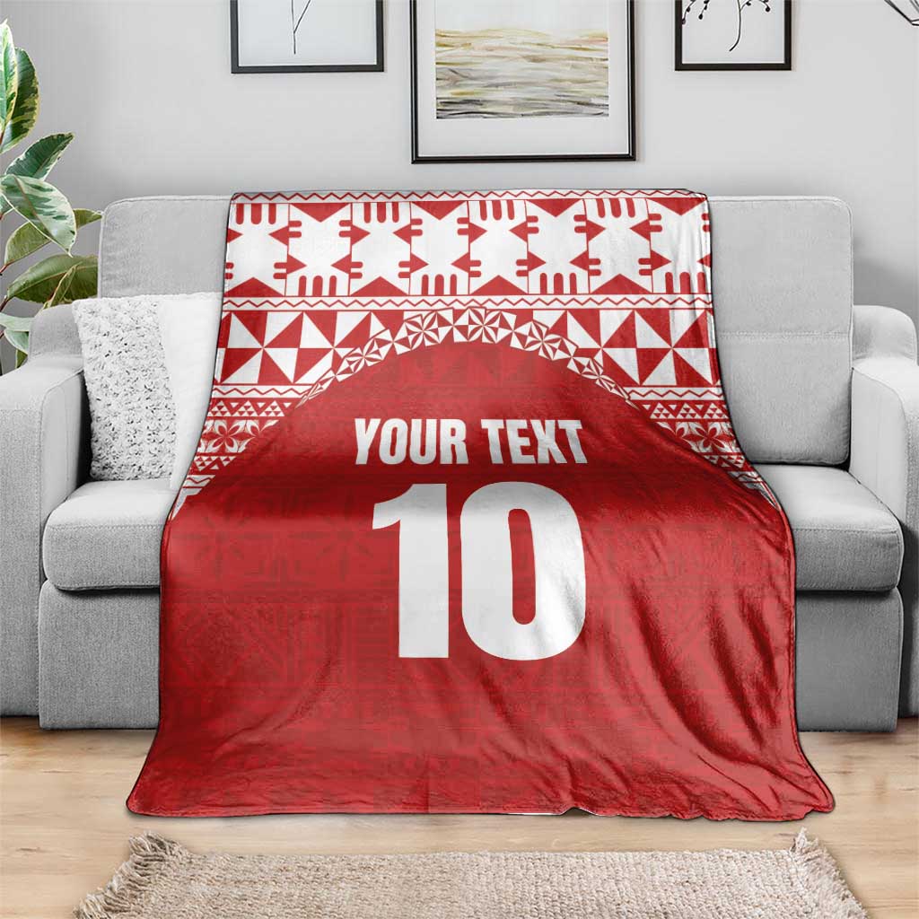 Custom Tonga Football Ngatu Tribal Tattoo Blanket LT03 - Polynesian Pride