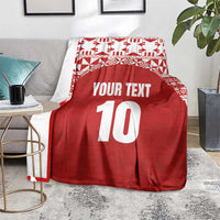 Custom Tonga Football Ngatu Tribal Tattoo Blanket LT03 - Polynesian Pride