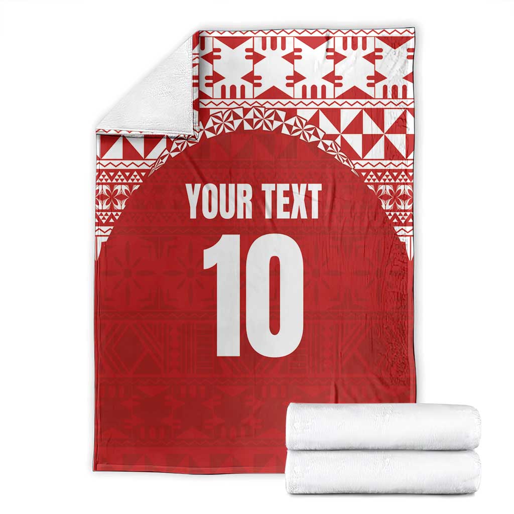 Custom Tonga Football Ngatu Tribal Tattoo Blanket LT03 - Polynesian Pride