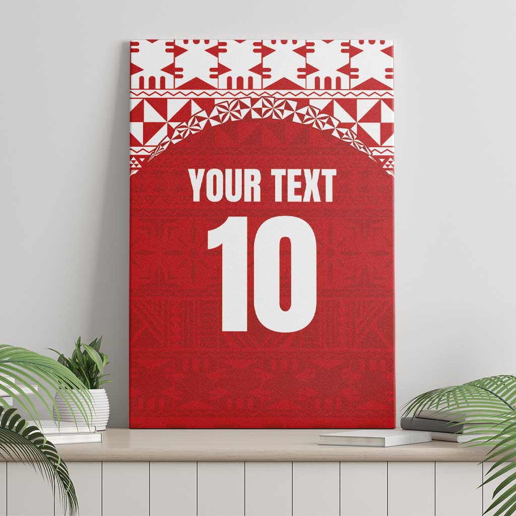 Custom Tonga Football Ngatu Tribal Tattoo Canvas Wall Art LT03 - Polynesian Pride