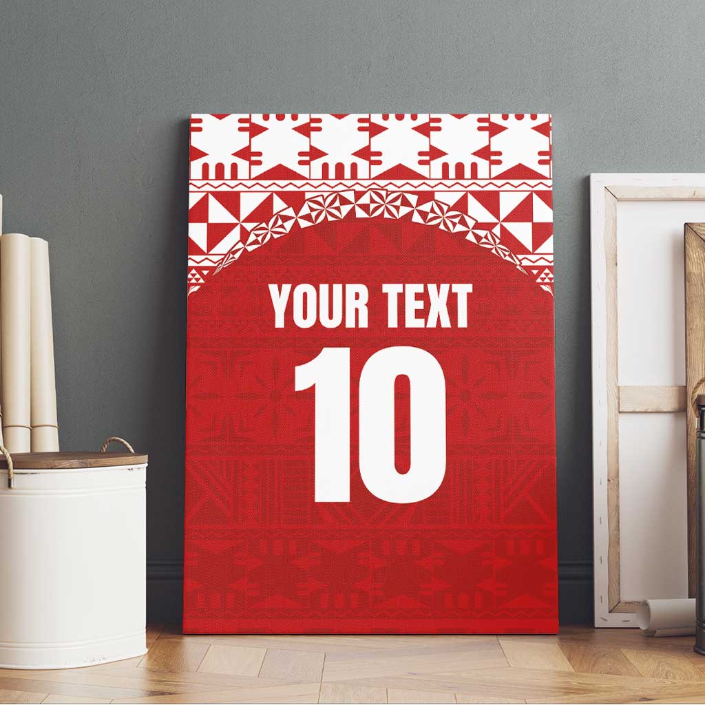 Custom Tonga Football Ngatu Tribal Tattoo Canvas Wall Art LT03 - Polynesian Pride