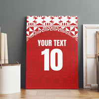 Custom Tonga Football Ngatu Tribal Tattoo Canvas Wall Art LT03 - Polynesian Pride