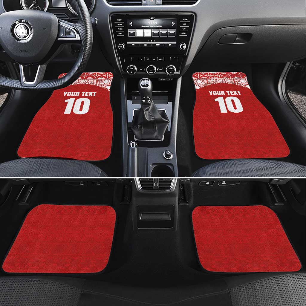 Custom Tonga Football Ngatu Tribal Tattoo Car Mats