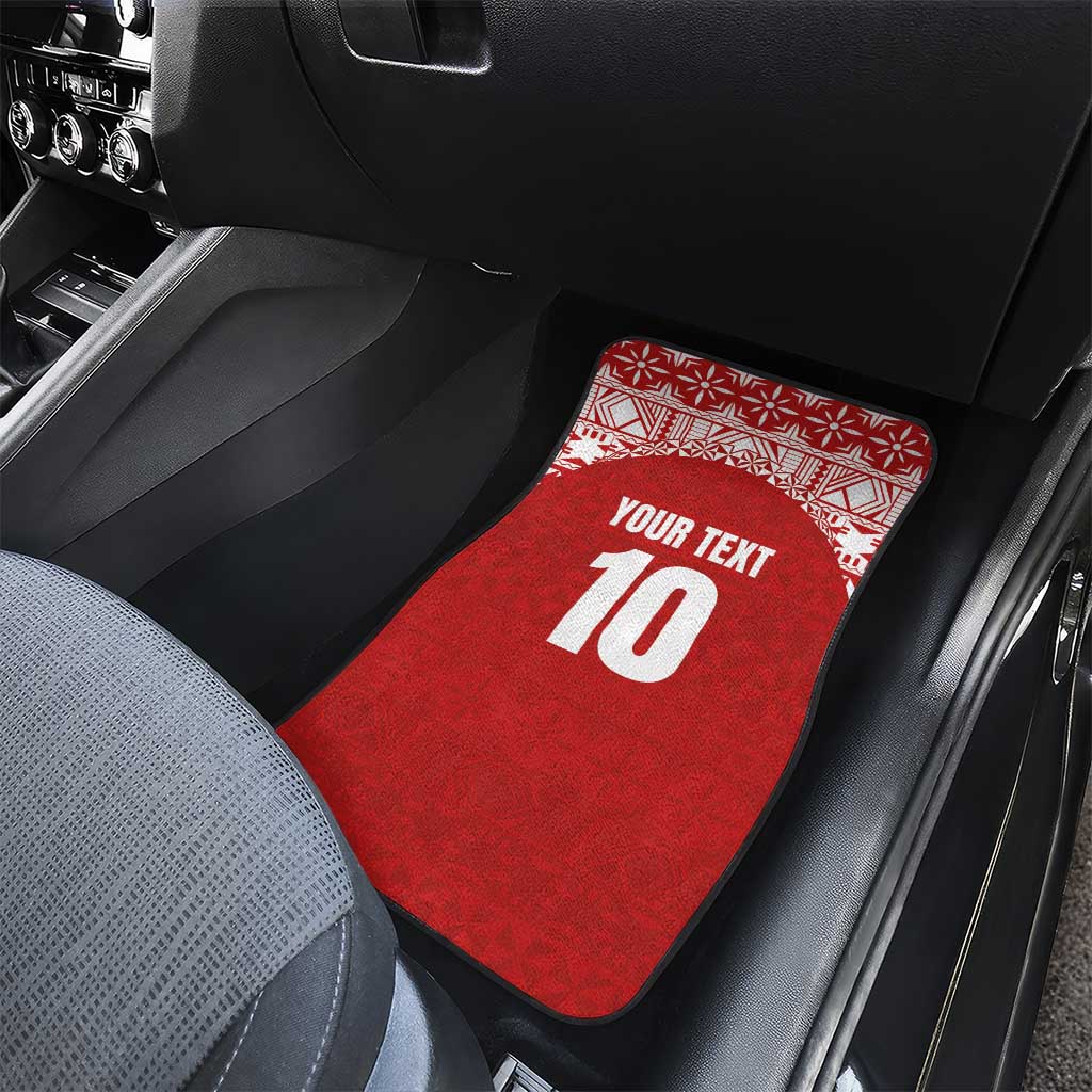 Custom Tonga Football Ngatu Tribal Tattoo Car Mats LT03 - Polynesian Pride