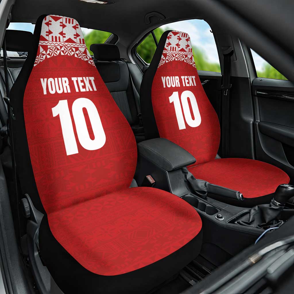 Custom Tonga Football Ngatu Tribal Tattoo Car Seat Cover