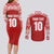 Custom Tonga Football Ngatu Tribal Tattoo Couples Matching Long Sleeve Bodycon Dress and Long Sleeve Button Shirt