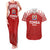 Custom Tonga Football Ngatu Tribal Tattoo Couples Matching Tank Maxi Dress and Hawaiian Shirt