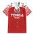 Custom Tonga Football Ngatu Tribal Tattoo Family Matching Mermaid Dress and Hawaiian Shirt