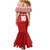 Custom Tonga Football Ngatu Tribal Tattoo Family Matching Mermaid Dress and Hawaiian Shirt