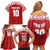 Custom Tonga Football Ngatu Tribal Tattoo Family Matching Off Shoulder Short Dress and Hawaiian Shirt