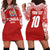 Custom Tonga Football Ngatu Tribal Tattoo Hoodie Dress