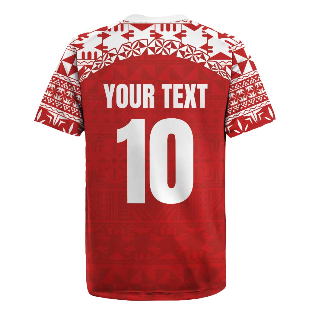 Custom Tonga Football Ngatu Tribal Tattoo Rugby Jersey LT03 - Polynesian Pride